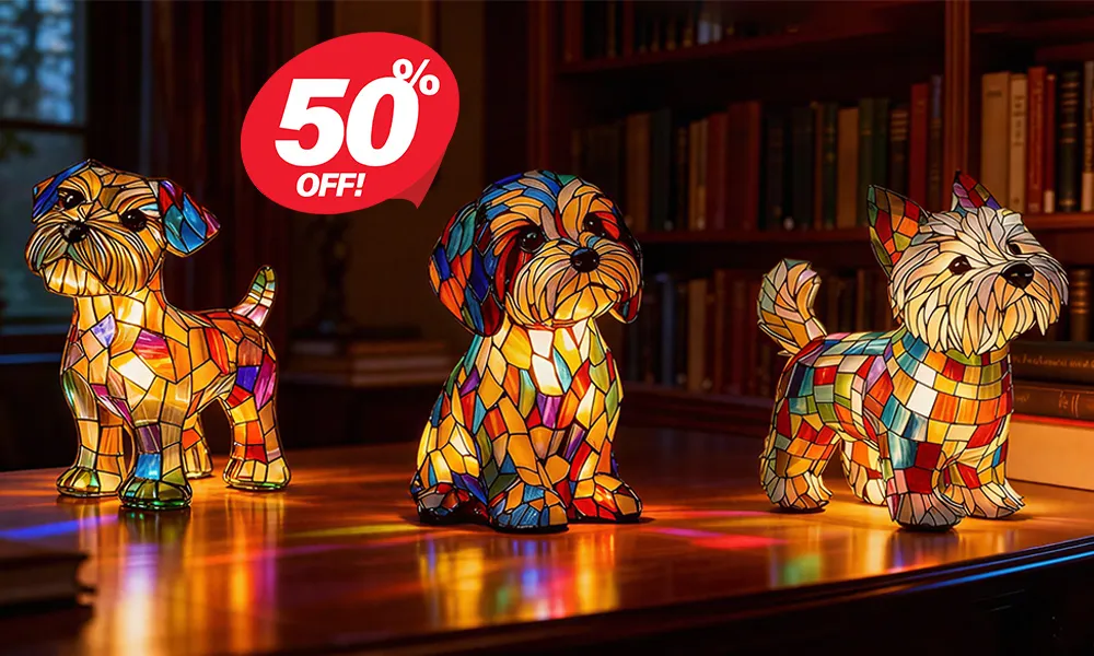 SheremArt Rainbow Pup Dog Lamp
